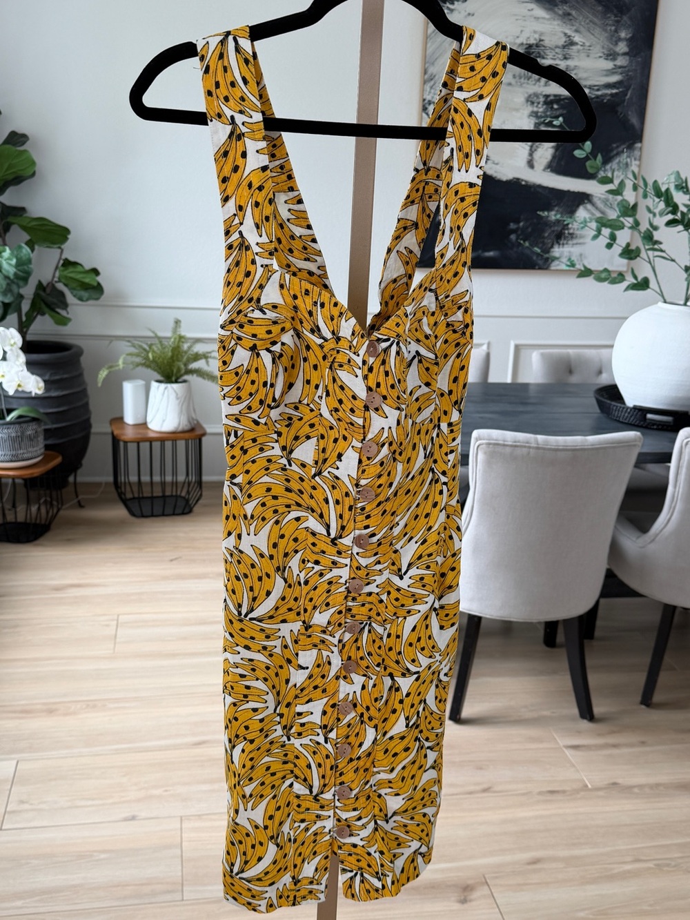 FARM Rio White Spotted Bananas Mini Dress NWT